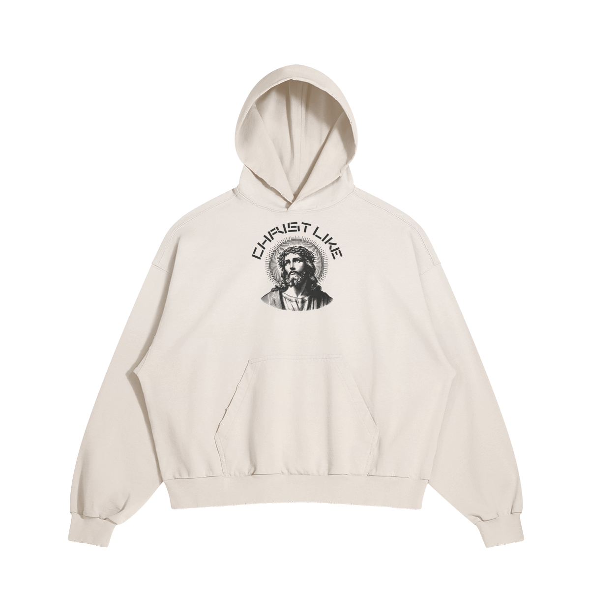 THE BAYER BRAND - CHRIST LIKE - DISTRESSED/RIPPED HOODIE