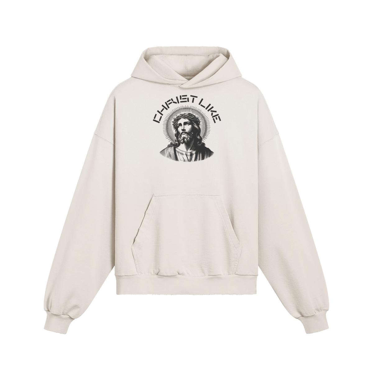 THE BAYER BRAND - CHRIST LIKE - DISTRESSED/RIPPED HOODIE